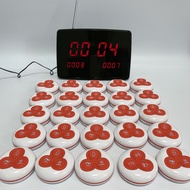 25 Pager Buzzer Call+1 Display Host Wireless Waiter Calling System for Restaurant waiter service num