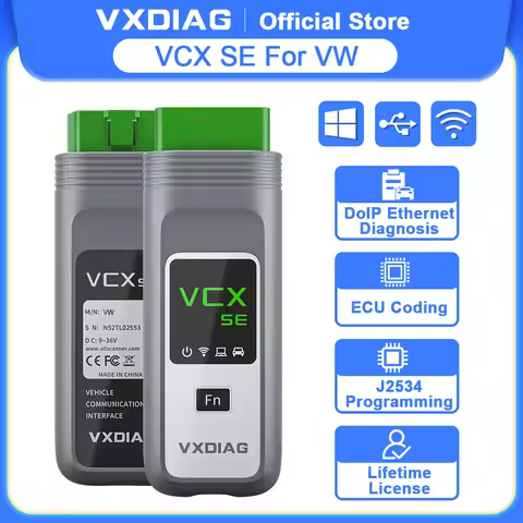 VXDIAG VCX SE for VW Diagnostic Tool Car OBD2 Scanner for Audi Skoda All System Diagnostic ECU Codin