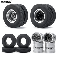Yeahrun Aluminum Rear Beadlock Wheel Rim &amp; Rubber Tires For