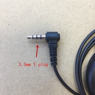 【】 3.5mm Y Plug Headphone For Yaesu Vx-3r/5r/10/110/132/168/210/300 Ft-50/60r Vertex Standard Etc