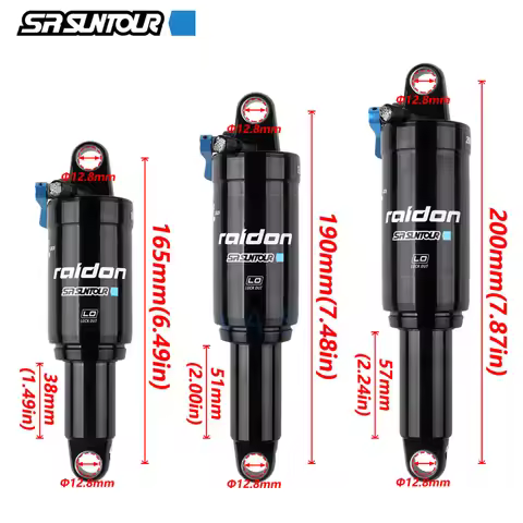SR SUNTOUR 165mm Shocks baicycle 165/190/200mm Rebound Pressure BMX Mountain Bike XC Air Suspension 