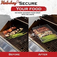 Foldable 304 Stainless Steel BBQ Grill Basket Non Stick Mesh Mat for Meat Vegetables