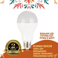 E27 LED Titan 6 watt Nero - 6 Watt Titan LED Bulb E27