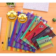 A4/A6/A3mesh zipper bag transparent rainbow file bag file bag student exam information bag