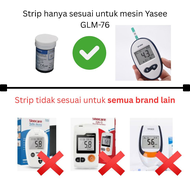 Yasee Glucometer Blood Glucose Monitor Glucose Meter Test Kencing Manis Glucose Test Strips Gula Tes