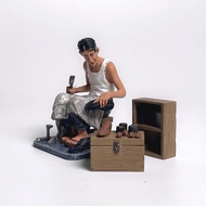 Miniature 1950s Cobbler Hand-Painted Metal Figurine Set - / Souvenir VIP / Home