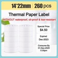 NiimBot D11/D61 Thermal Label Printer's Economic White Label Sticker Tape Roll
