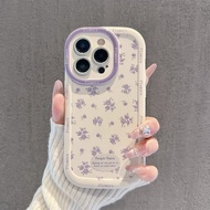 Purple small floral phone case for iPhone 17 Pro Max; 15 Pro Max, 15 Pro, 14 Plus, 2 Pro Max, Xs Max