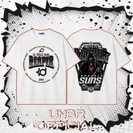 UNBR T-shirt round badge on the chest with EL VALLE SLIM REAPER SUNS skull pattern and figure