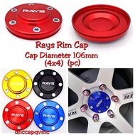 Rays Rim Wheel Cap (cap diameter 106mm) ALLEN KEY 4X4 Thailand CENTER TIRE COVER HILUX NAVARA RANGER