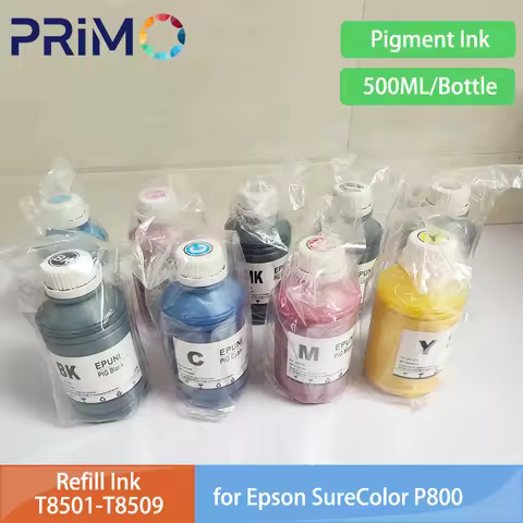 T8501-T8509 500ml Refill Pigment Ink Compatible for Epson SureColor P800 SC-P800 Printer
