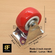 MERAH 2 inch red wheels / 2 inch nylon wheels / caster wheels / cupboard wheels / trolley wheels / d