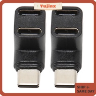 YUJINX 2PCS USB C Adapter, 90 Degree Angle 4K@60Hz USB C Splitter, Fast Data Transfer 10Gbps USB 3.1