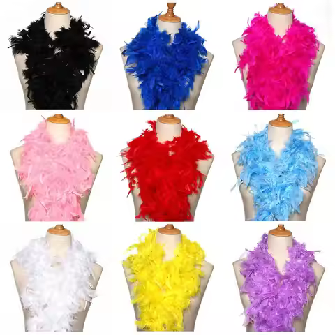 2M Feather Boa Strip Fluffy Craft Costume Fancy Dress Wedding Party Decoration Apparel Sewing & Fabr
