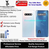 Replacement Rear Battery Cover for Samsung Galaxy S10 Plus G975 G975F SM-975F/DS with 3M tape and ca