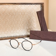 [High Quality] 999.9 Glasses M-141 Ultra Light Pure Titanium Retro Round Fashion Glasses Frame Optic