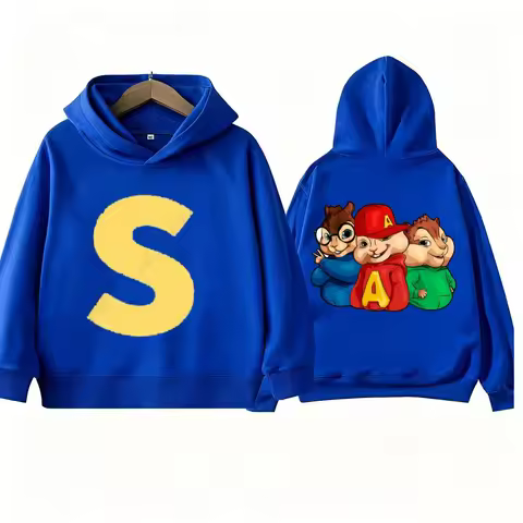 Alvin Chipmunk Halloween Costume Printed Hoodie Sportswear Spring and Autumn Children's Long Sleeve 