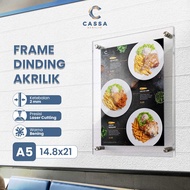 A5 Acrylic Frame Wall Poster Frame/ Acrylic Menu Display/