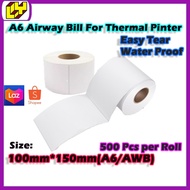 A6 Thermal Roll AWB Roll Label Printer 4x6 Shipping Thermal Sticker Paper Label Thermal Paper Roll/Blank Die-Cut Label