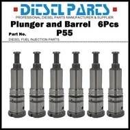 6Pcs Plunger P55 Plunger and Barrel Assembly 134101-7120 untuk MITSUBISHI Fuso 6D22 6D22T 8DC9 8DC9T