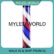 95 cm X15cm  Barber Pole Saloon Sign LED Light Rotating Hair  Kedai Gunting Lampu Salon Shop With Re