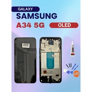 LCD หน้าจอ Samsung Galaxy A34 5G แบบ OLED พร้อมเฟรม + แถมชุดเครื่องมือเปลี่ยนหน้าจอ + กาว B7000