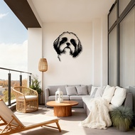 HELLOYOUNG Shih Tzu Dog 2D Flat Wall Art Living Room Bedroom Office Decor