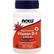 pharmakg [100% ORIGINAL] Now Foods, Vitamin D-3 High Potency , 2,000 IU, 120,240 Softgels[READY STOCK]