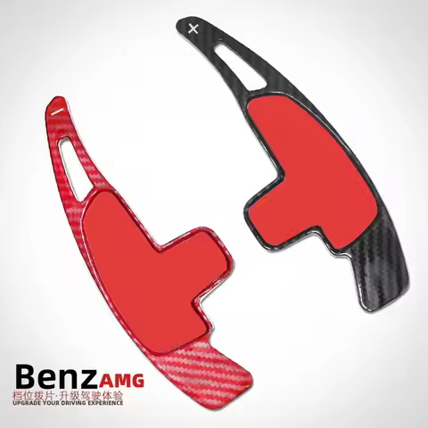 For Mercedes Benz AMG CLA45 E63 S63 C63 Steering Wheel Paddle Shifter Gear Shift Extension Carbon Fi