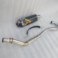 Open Spec Exhaust 38mm CarbonNORIFUMI For Dmx R 150 Ksr110 DTM150 DTM200