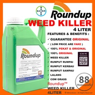 【 100% ORI 】4L ROUNDUP ORIGINAL weed killer Glyphosate 41% ( racun rumput racun lalang ecomax roundu