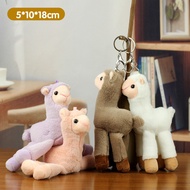 18cm Cute Alpaca Keychain Plush Toys Plushie Goat Pendant Mini Sheep Doll Stuffed Toy