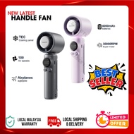 Handheld Turbo Fan Portable Mini Fan Cooling Fan Strong Wind 100 Level Adjustment LCD Dispaly Amgras