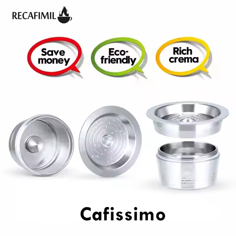 RECAFIMIL Reusable Coffee Capsule Stainless Steel Coffee Filters Capsule Filter for Tchibo Cafissimo