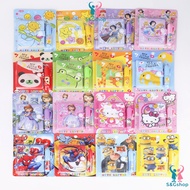 Set of 2 mini pocket notebooks with cartoon pen 86 pages with horizontal lines