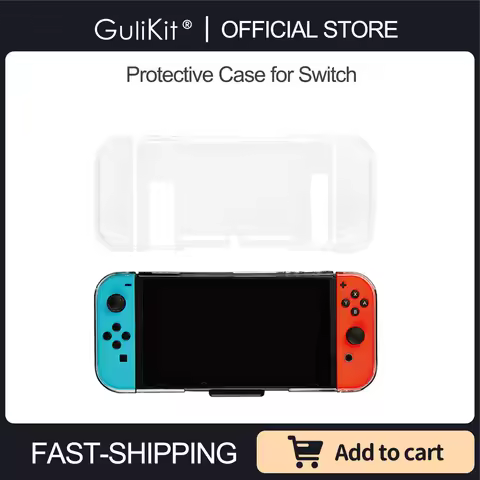 Gulikit NS17 Transparent Crystal Case for Nintendo Switch NS Switch 360 Protector Shell Compatible W