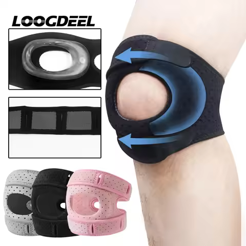 LOOGDEEL 1Pcs Patella Knee Brace Knee Compression Sleeve Support Women Men Knee Pain Arthritis Pain