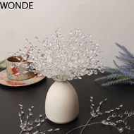 WONDE 50PCS Crystal Bud Branches, Craft Decoration Wedding Party Artificial Bouquet, Transparent For