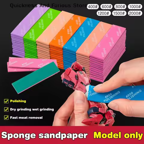 Hot Sale MS-E400~1200 Plastic Model Sanding Sticks 9Pcs Semi-rigid Polishing Rod Hobby DIY Build Too