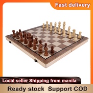 Wood Chess Set Foldable Pieces Set Chess Board Game Children Elders and Adults