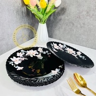 PEARLY BLOOM | OPAL 🇲🇾 10.5” Buffet Plate (6pcs) Giacomo Opal Glassware Opal Dinner Set Viral Pingga