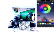 LAMPU UTAMA LED RTD M02K WIRELESS CONTROL SMARTPHONE SETEL 4 SISI MATA LED H6 H4 HS1