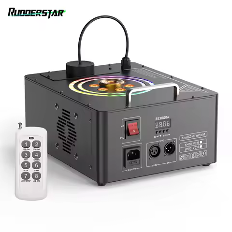 1200W Smoke Machine with RGB 6LEDs Wash Lights Fog Machine DMX Remote Control Smoke Haze Generator f