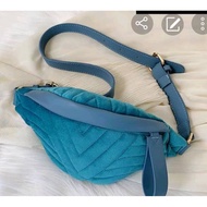 FDF WAIST BAG POUCH BAG PU LEATHER (KHAKI BLUE BLACK PINK)