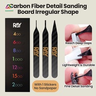 Ray Studio Irregular Carbon Fiber Detail Sanding Board Ultra Thin 1mm Set of 3 Model Detail Sanding 