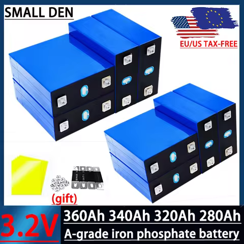 New 3.2V 360Ah 340Ah 320Ah 280Ah Lifepo4 battery DIY 4S 12V 24V, used for solar panels/electric vehi