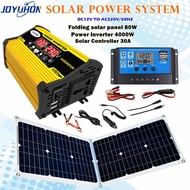 JOYUHON Solar portable power station inverter system set DC12 to AC220V/240V 4000W car power inverte