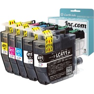 Brother LC411-4PK + LC411-BK total 5-pack set LC411 (BK×2/C/M/Y) compatible ink cartridges with rema
