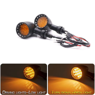 Motorcycle Turn Signal LED Turn Signal Blinker Amber Indicator Light 12V 10mm For Harley Touring Sof