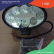 Lampu Led Tembak Sorot Depan Bulat Oval Variasi Mobil Touring Offroad 8 Mata
